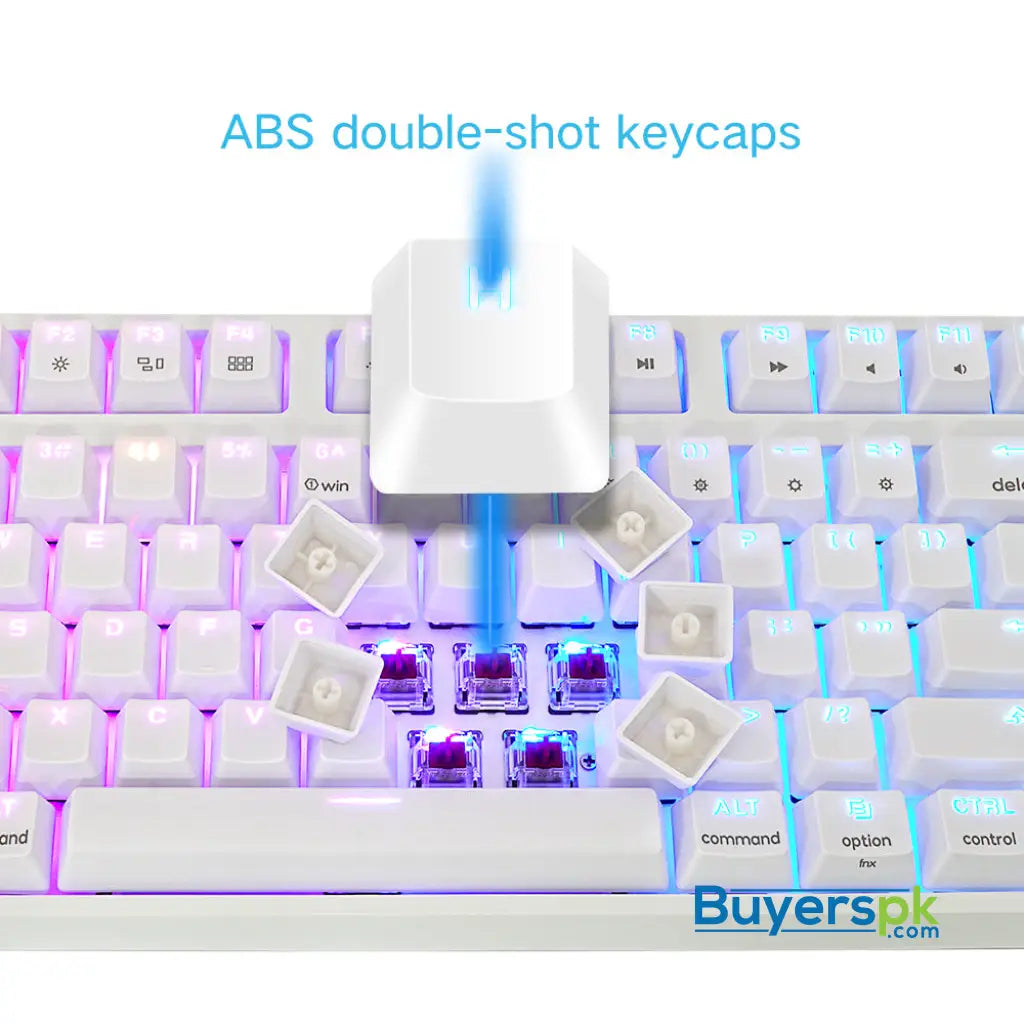 Sk87s White (abs Keycaps) Switches: Brown - gaming keyboard Price in Pakistan Sk87s White (abs Keycaps) Switches: Brown - gaming keyboard Price in Pakistan